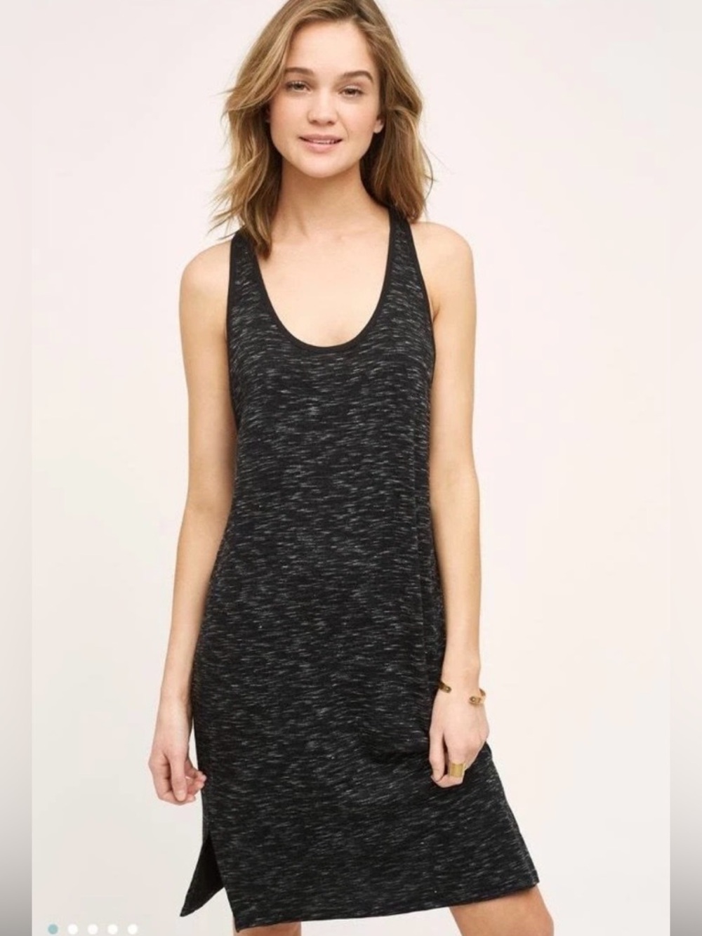 Anthro Saturday Sunday Asa Dress Small Casual Racerback Knit Mini